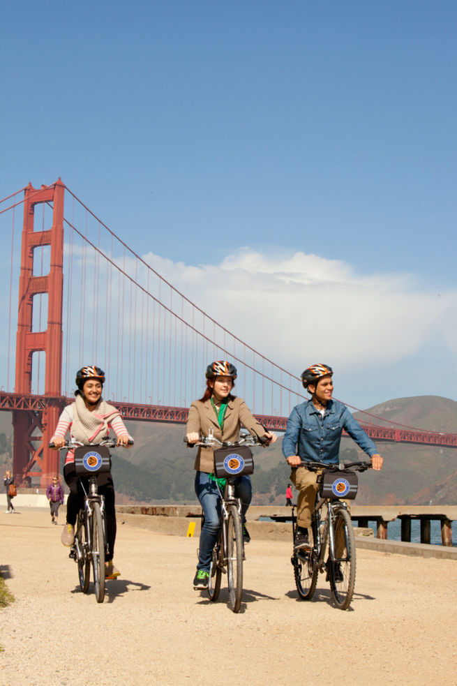 Golden Gate Bridge in the Back- San Francisco - Bay City Bike
