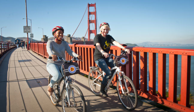 Girls Bike The Bridge- San Francisco - Bay City Bike