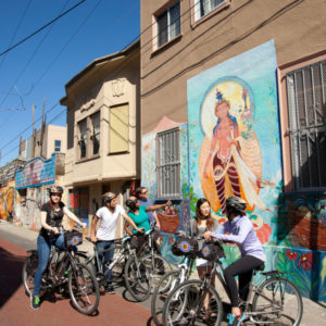 Viewing the Artwork - San Francisco - Bay City Bike