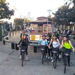 biking along the streets of san francisco - bay city bike