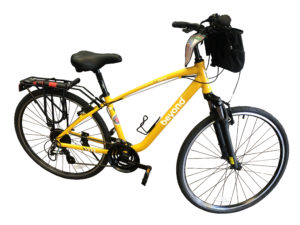 used san francisco bike for sale - hybrid traditional frame yellow bike