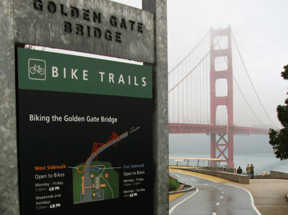 an image of the golden gate bridge bike trail