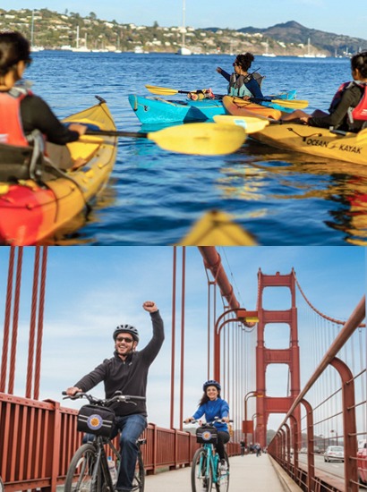 bike and kayak combo in san francisco