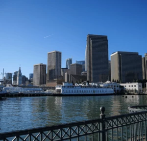 embarcadero promenade bike trail embarcadero promenade view across the water