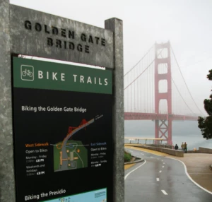 golden gate bridge an image of the golden gate bridge bike trail